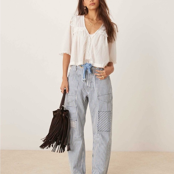 Free People Sheer White Lace Blouse - Picture 3 of 12